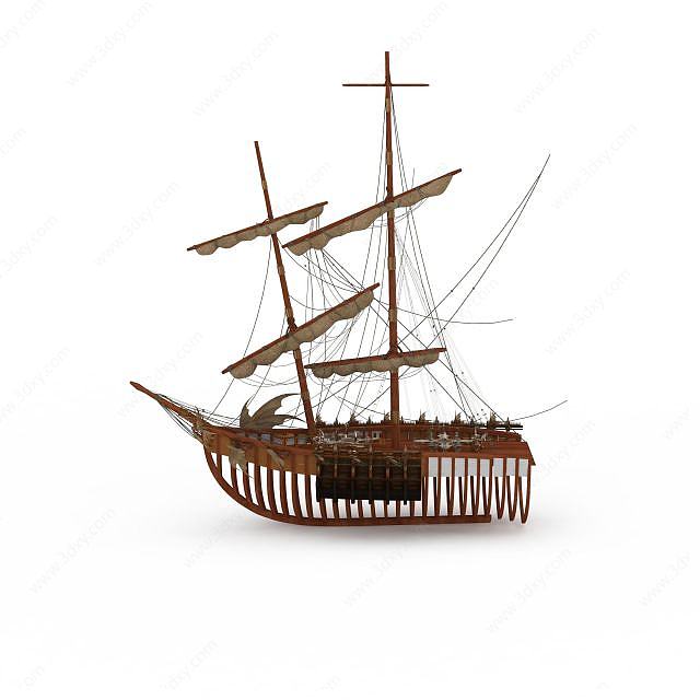 战船3D模型