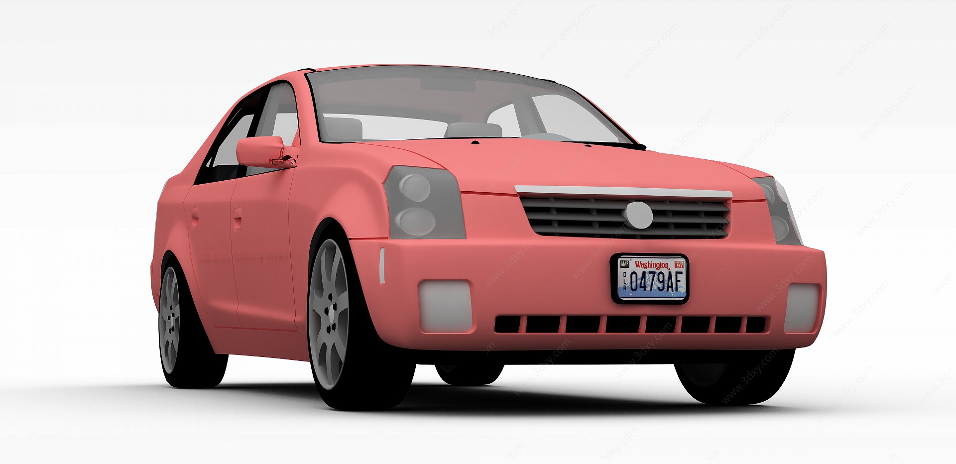 粉色小汽车3D模型