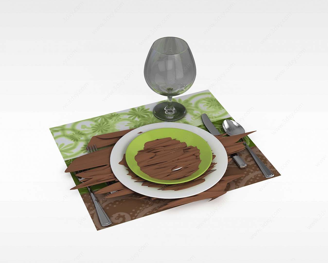 西式餐具3D模型
