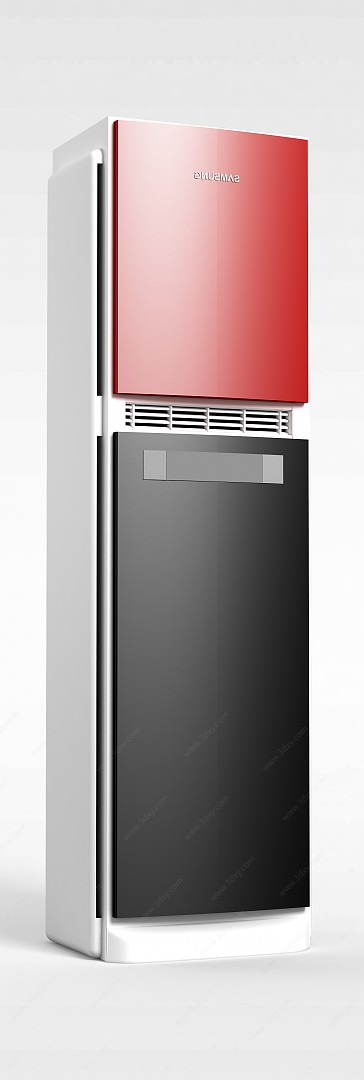 红色立柜式空调3D模型