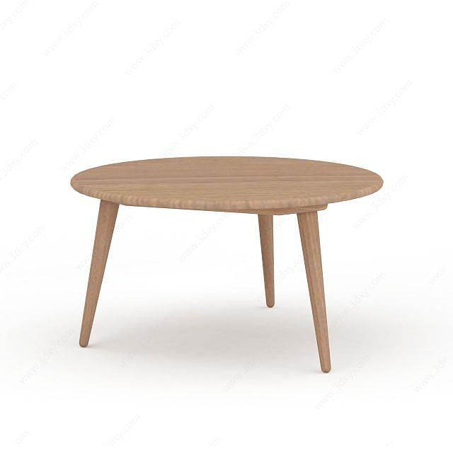 三腿咖啡桌3D模型