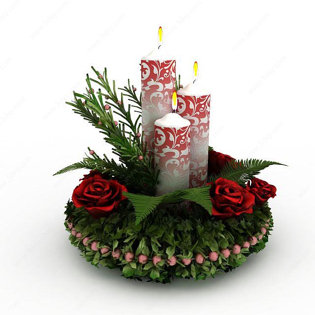 圣诞节蜡烛Christmas3D模型