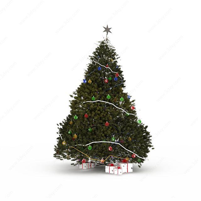 超高精细圣诞树3D模型
