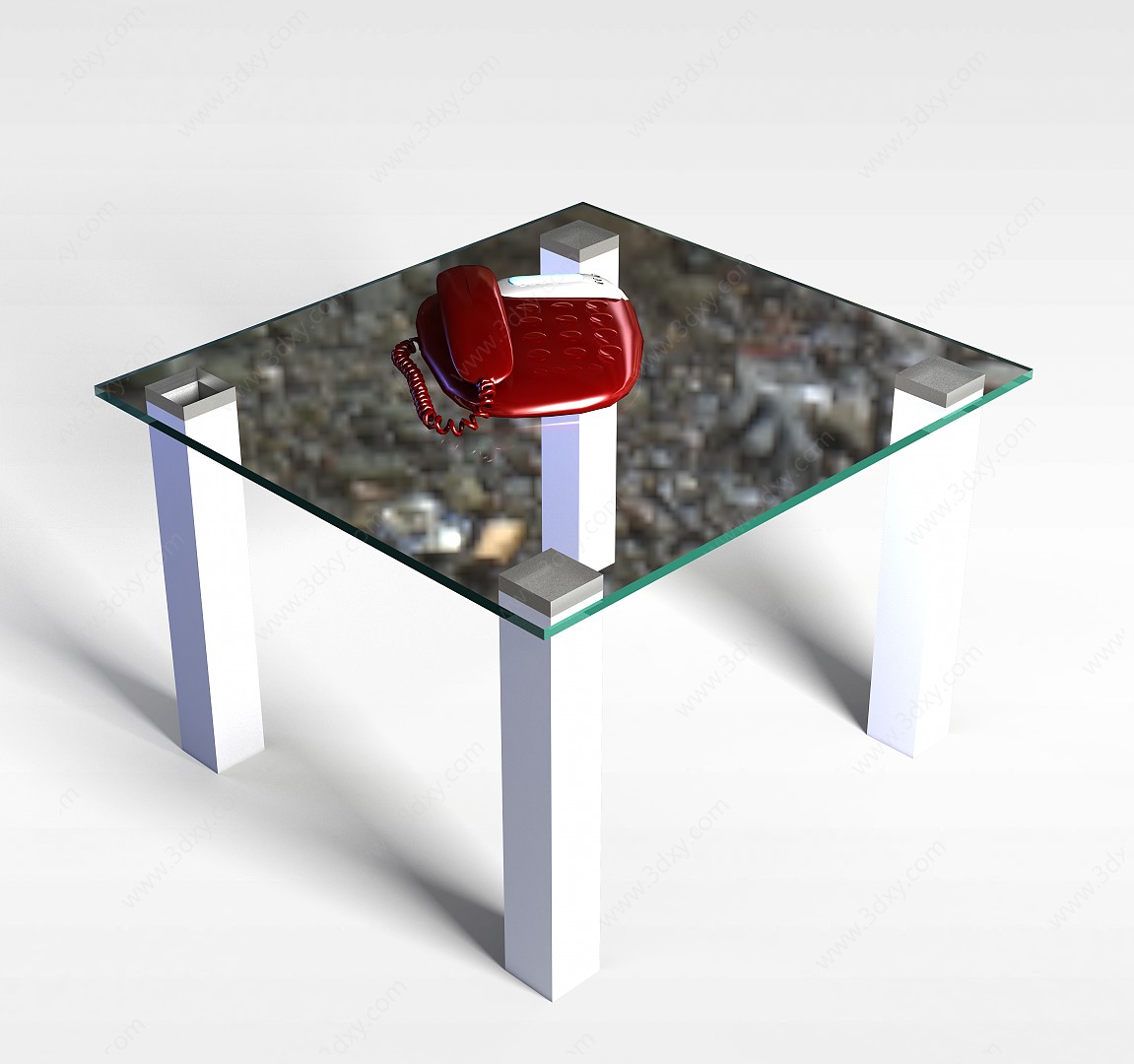 简易办公桌3D模型