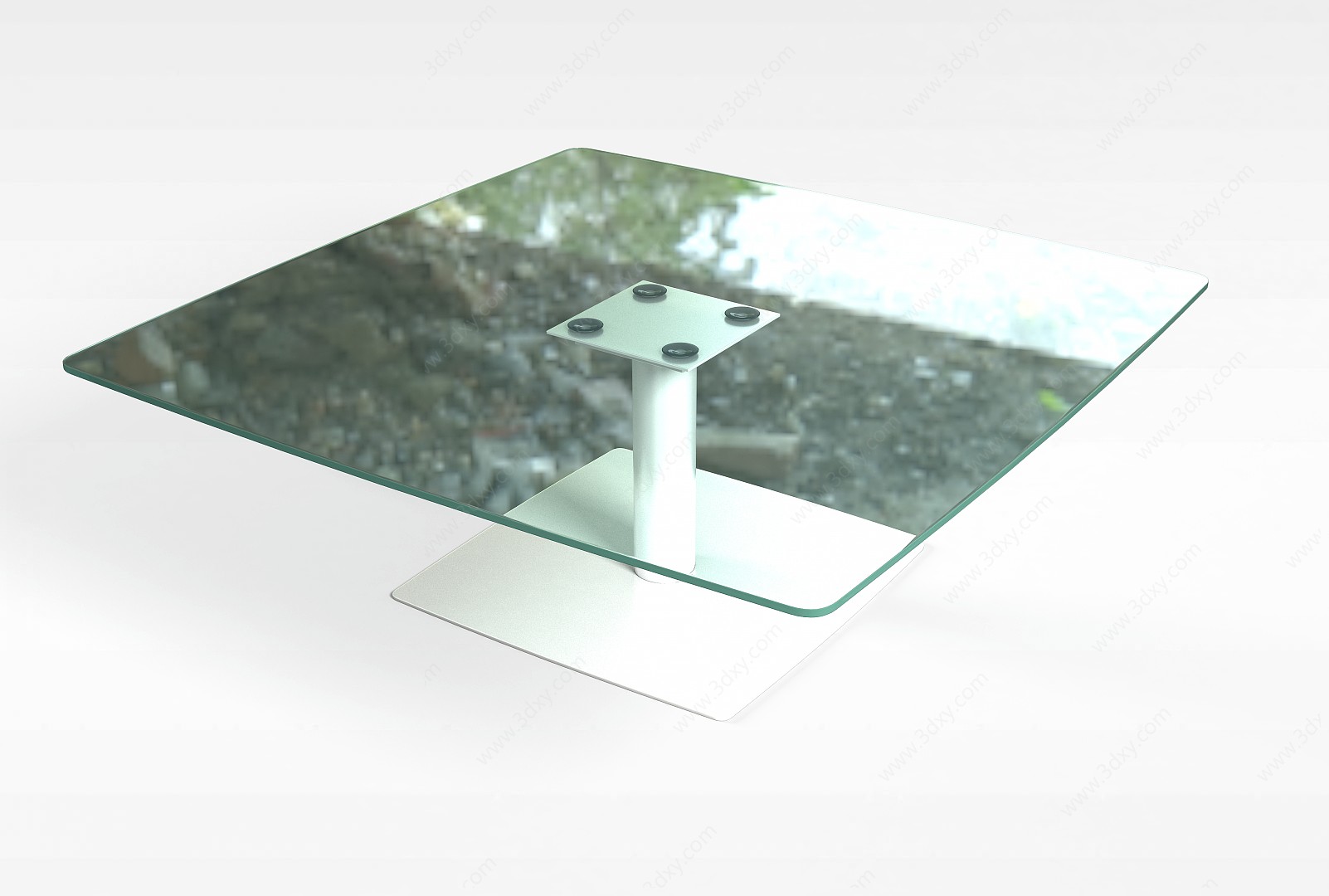 方形玻璃桌3D模型