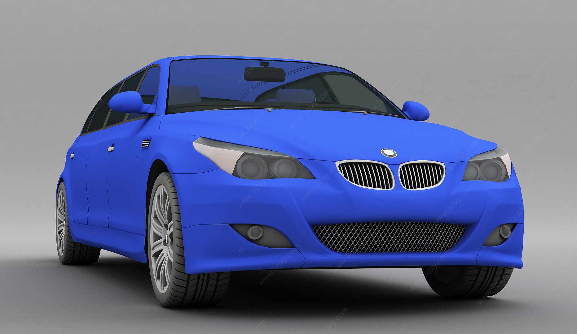 蓝色小汽车3D模型