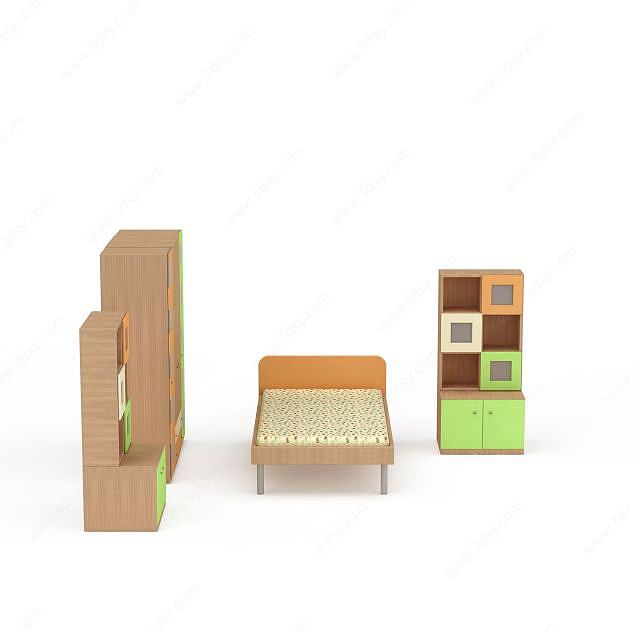 现代风格家具组合3D模型