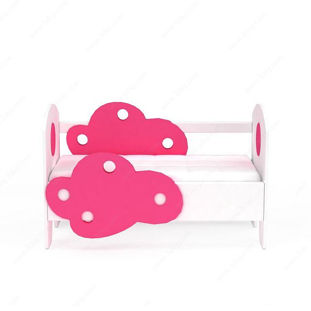 粉色婴儿床3D模型