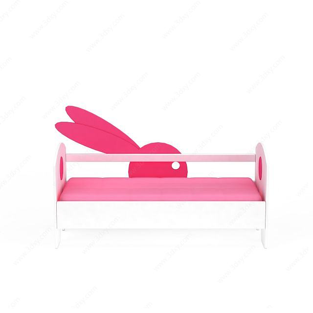 女童床3D模型