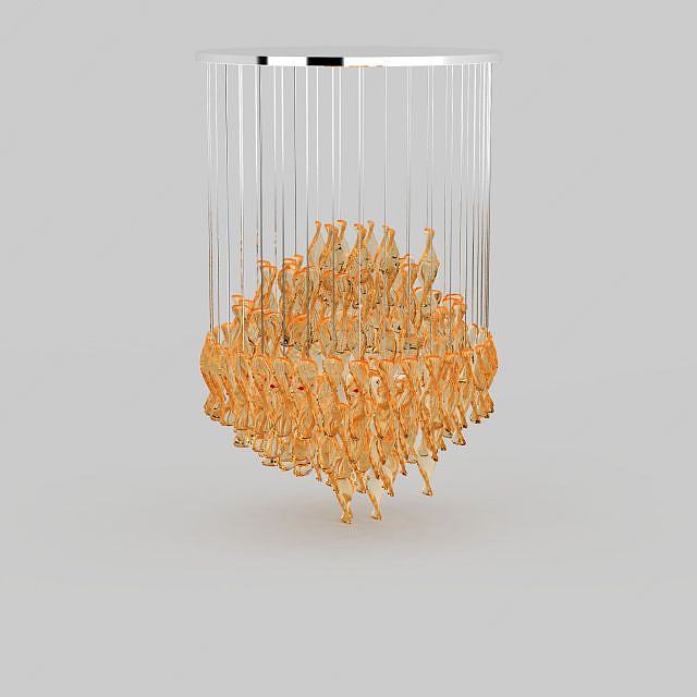 创意玻璃吊灯3D模型