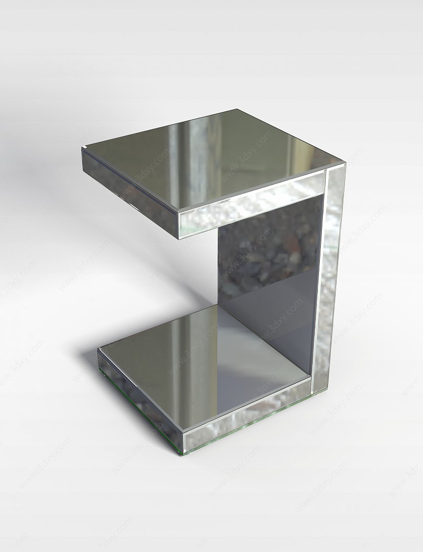 简约玻璃桌3D模型