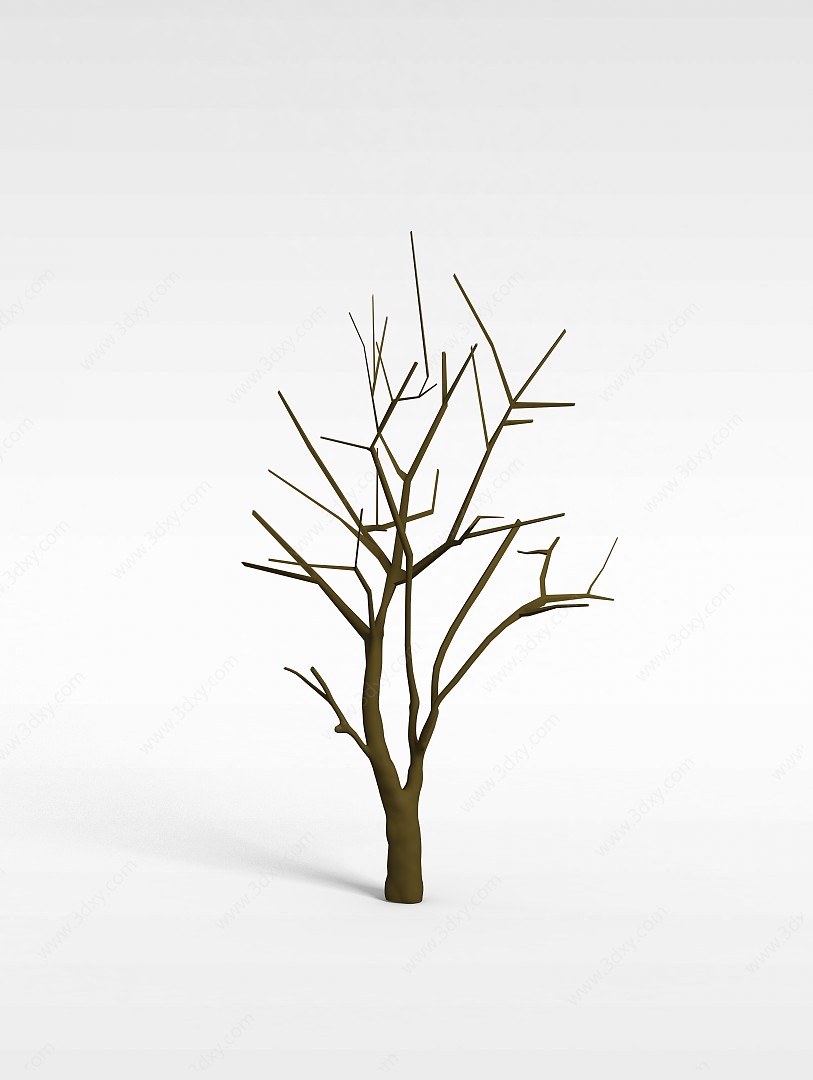 光秃的树干3D模型
