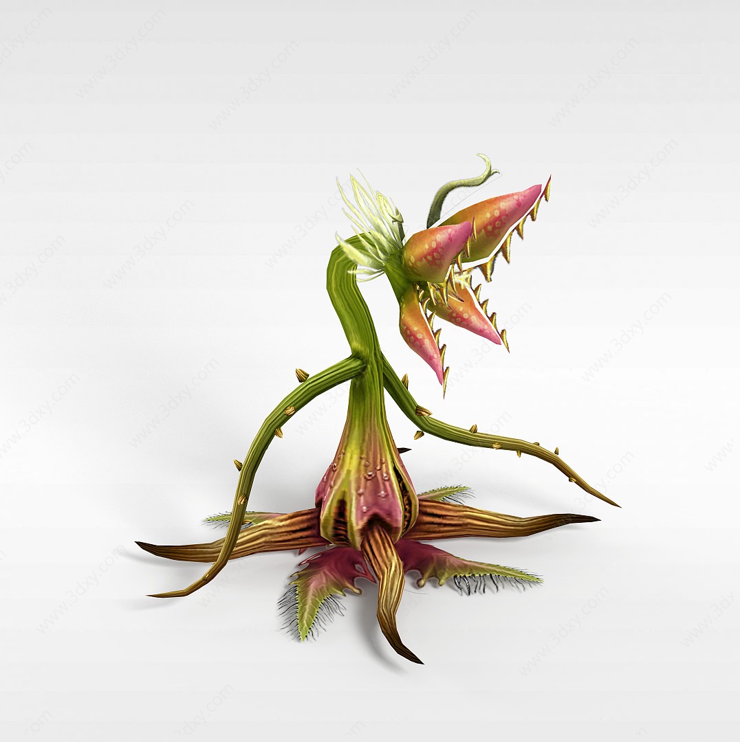 游戏元素植物花3D模型