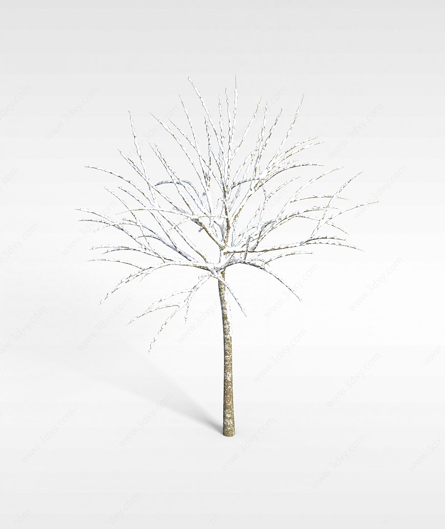 秋冬树3D模型