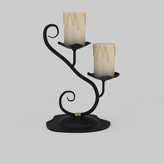 创意蜡烛灯3D模型