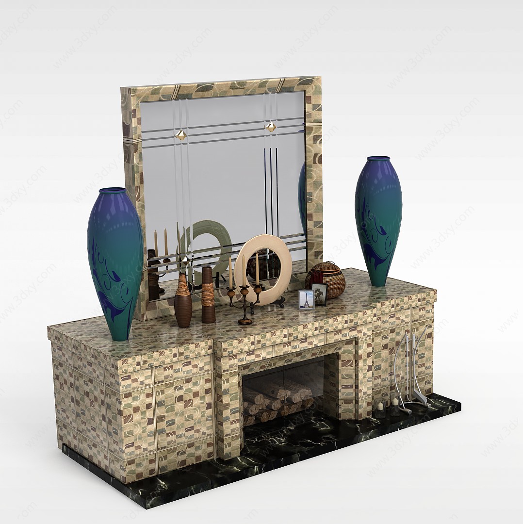 客厅展示柜子3D模型
