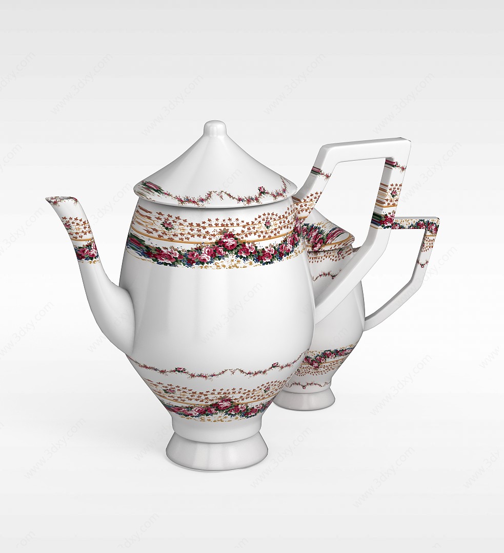 瓷器茶壶3D模型