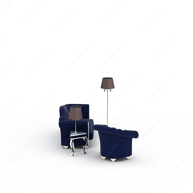 客厅休闲沙发椅3D模型