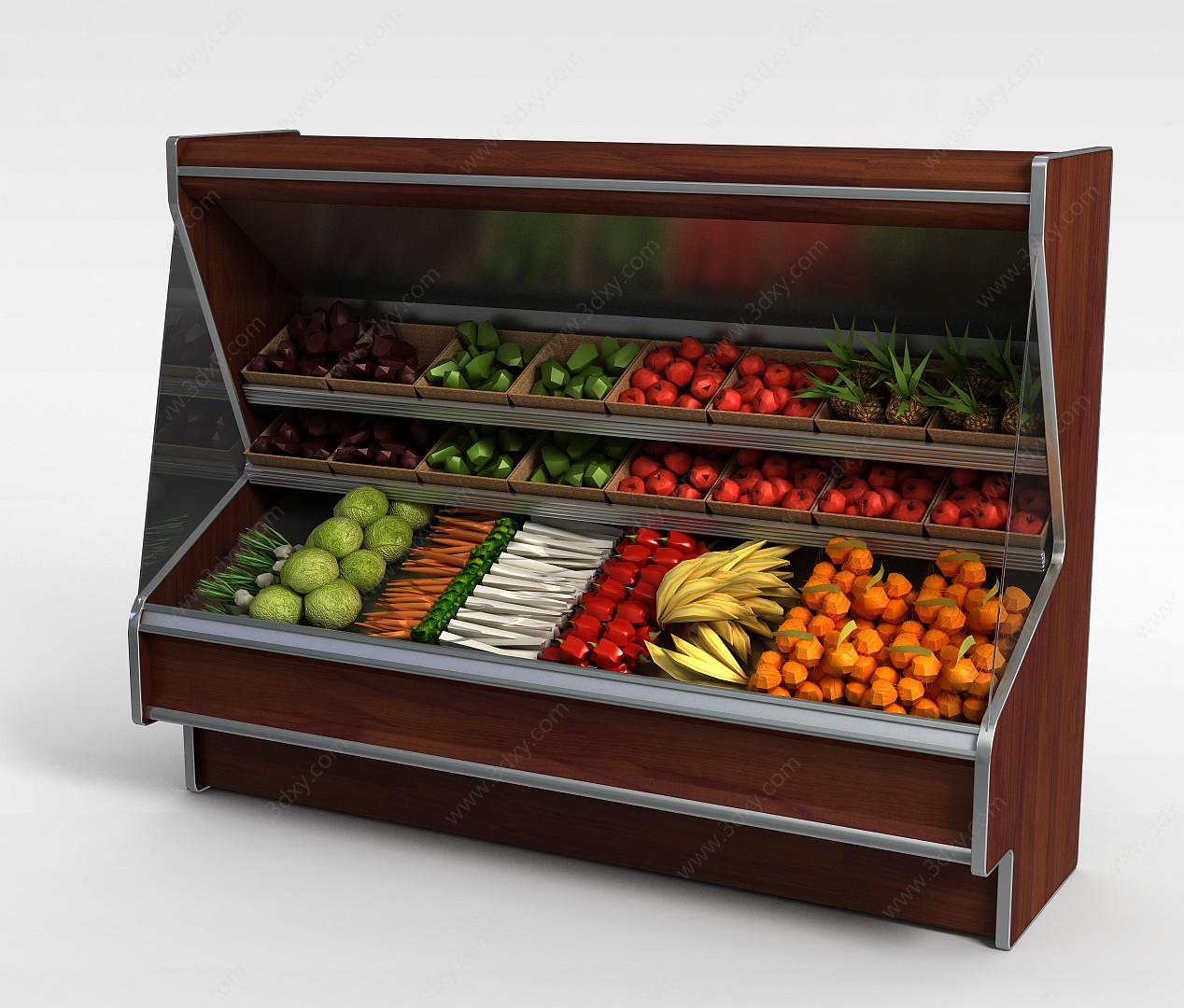 超市水果展示架3D模型