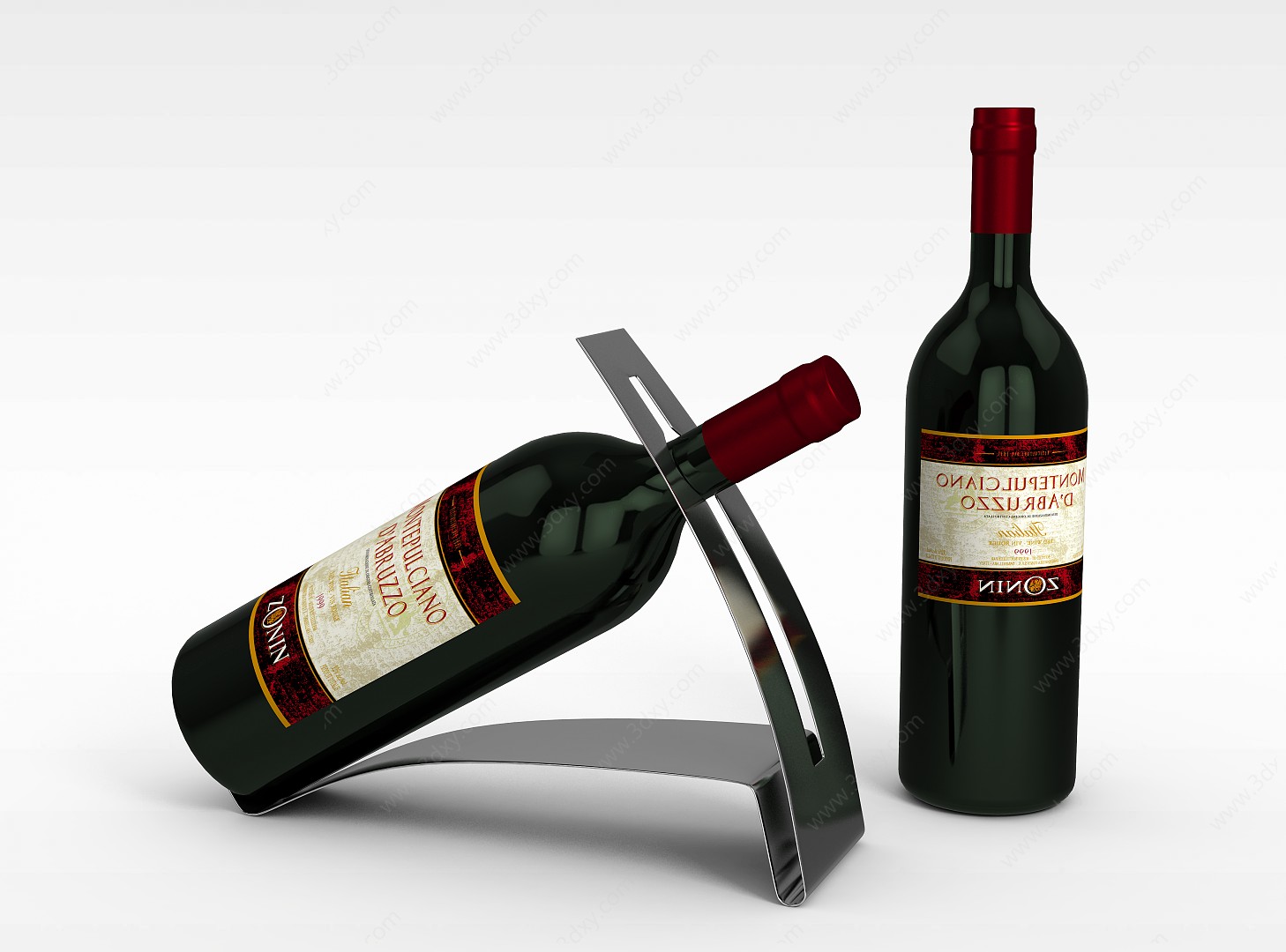 红酒瓶3D模型