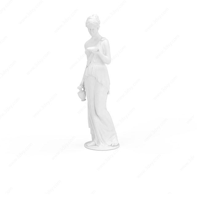 欧式人物雕塑3D模型