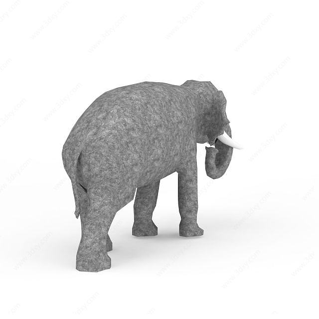 大象雕塑3D模型