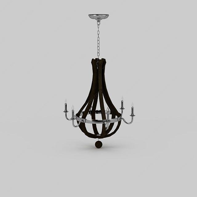 欧式古典吊灯3D模型