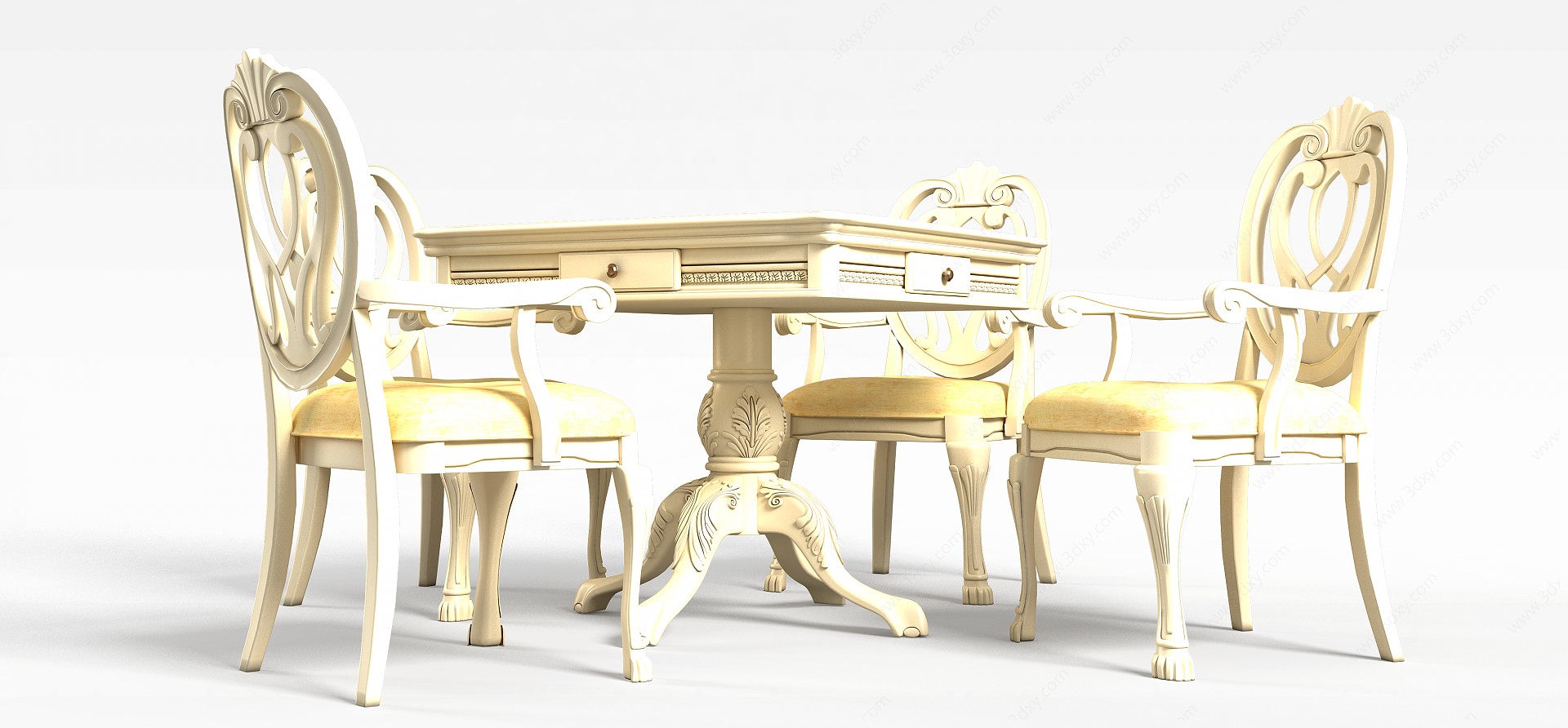 桌椅套装3D模型