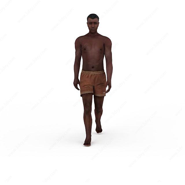 黑人男子3D模型