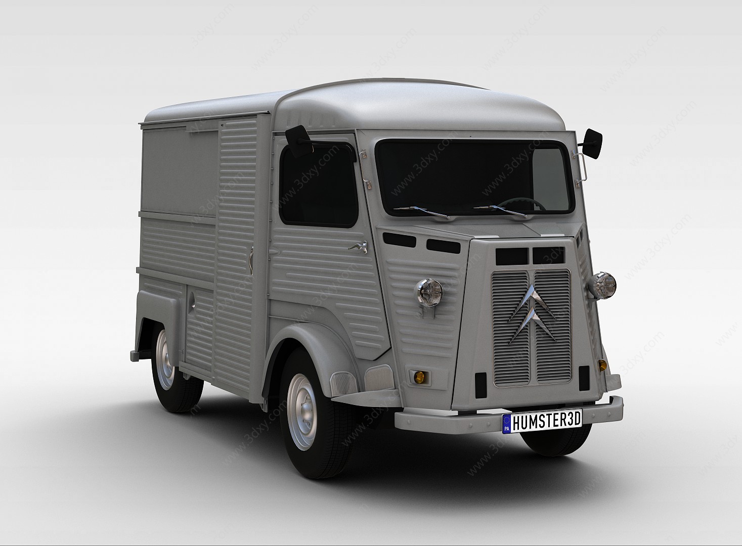 灰色卡车3D模型