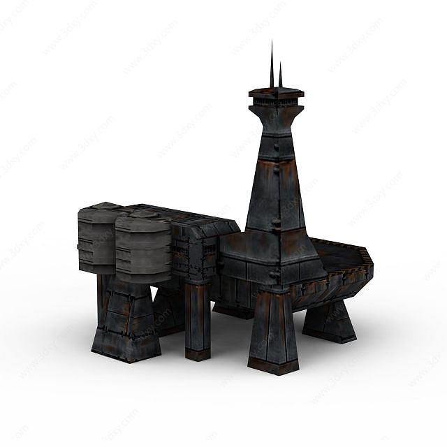 游戏建筑场景3D模型