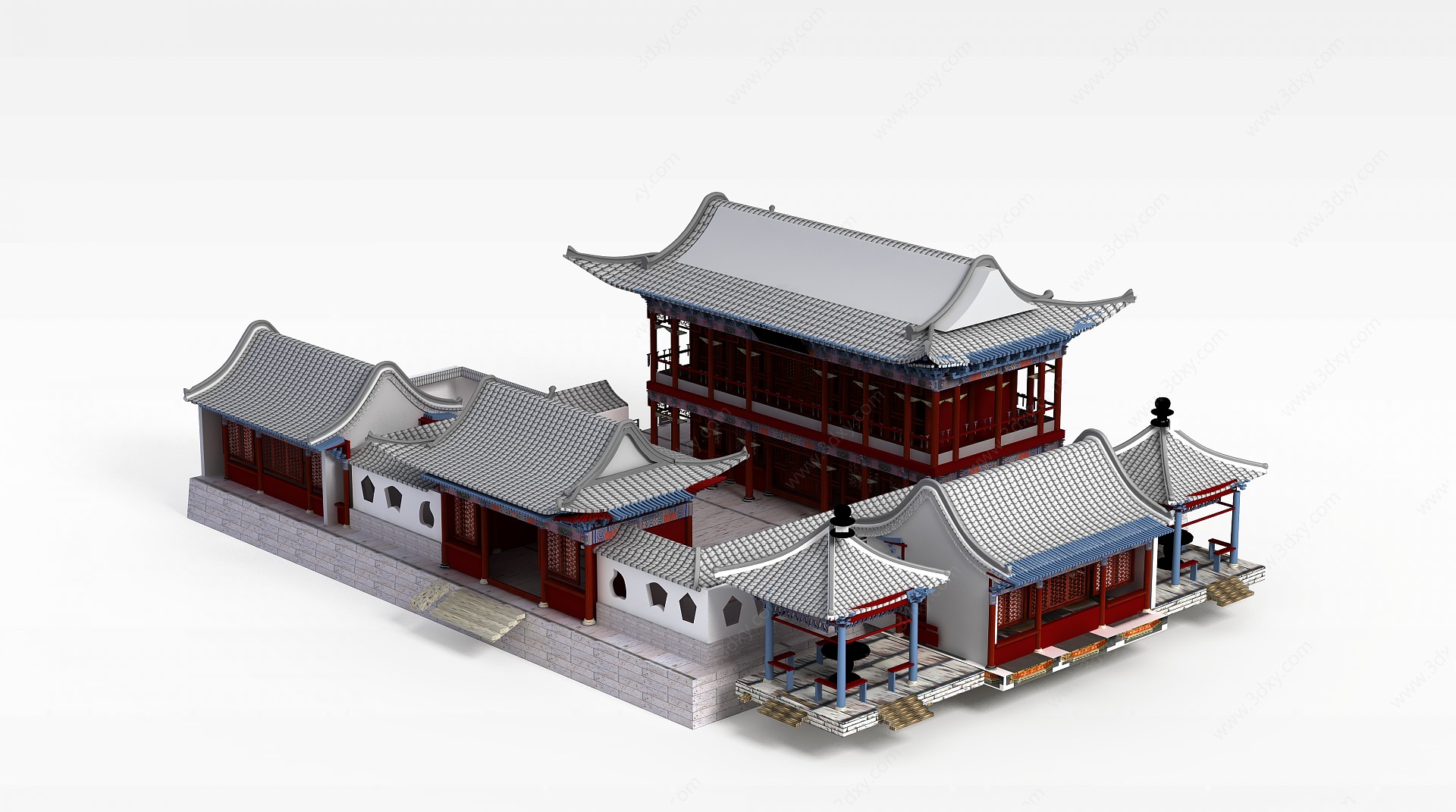 古建筑楼阁3D模型