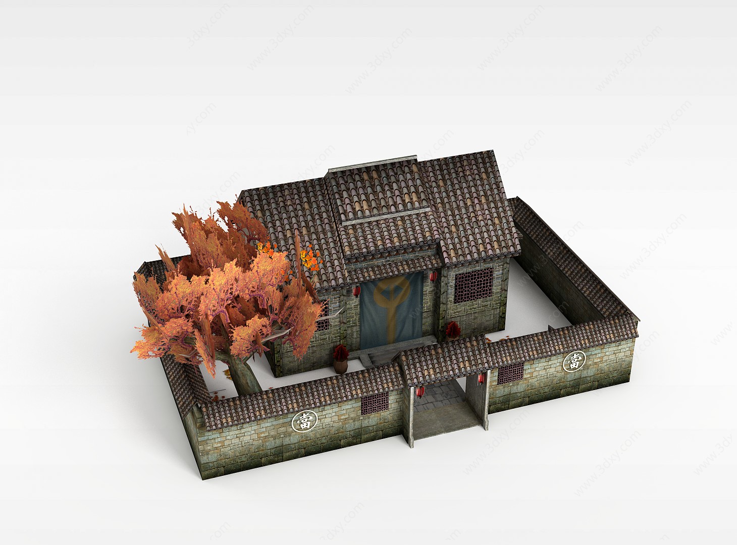 古代庭院建筑3D模型