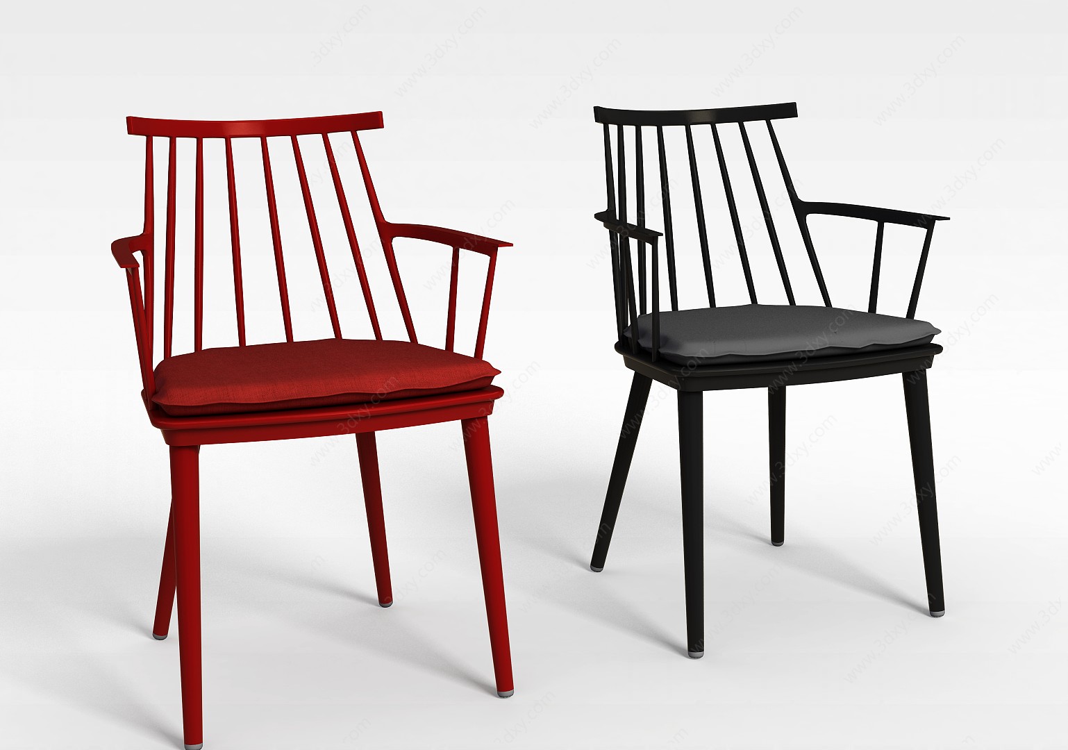 现代休闲手扶椅子3D模型