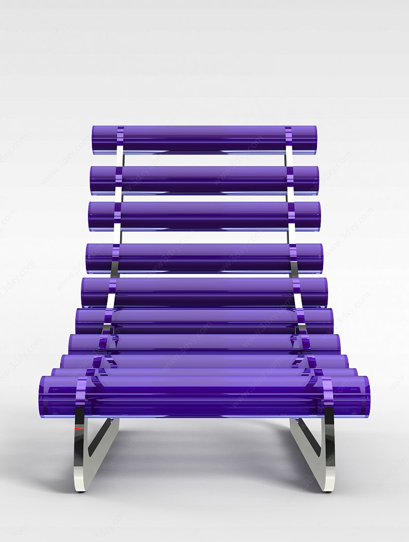 紫色按摩椅3D模型