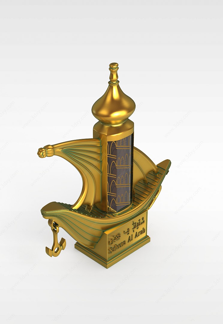 海盗船香水瓶3D模型