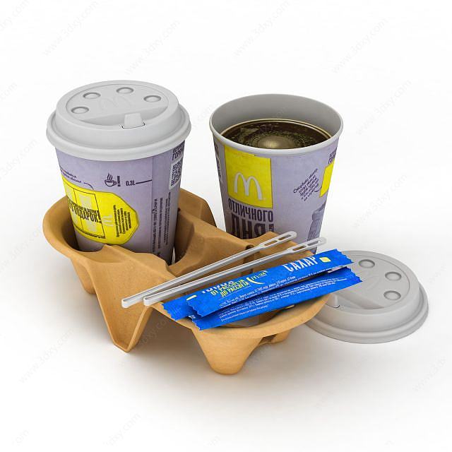 咖啡饮品3D模型