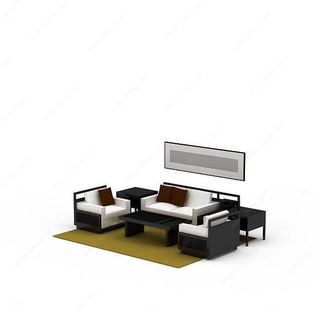 现代简约风格沙发3D模型
