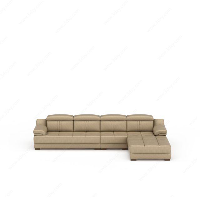 现代长沙发3D模型