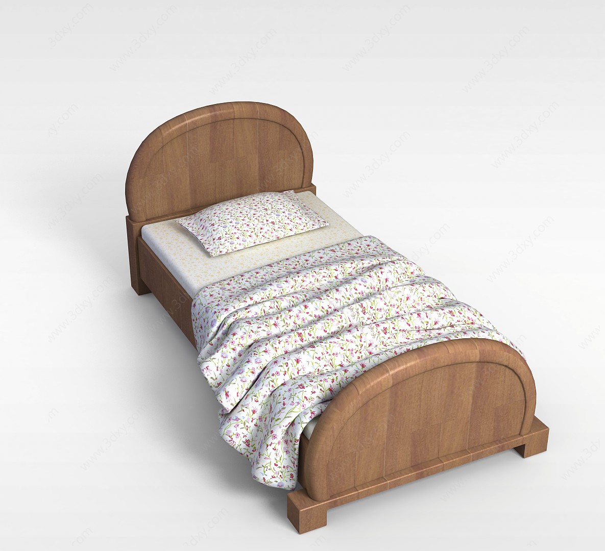 新中式实木单人床1.2米现代中式儿童小床轻奢中国风酒店民宿家具-淘宝网