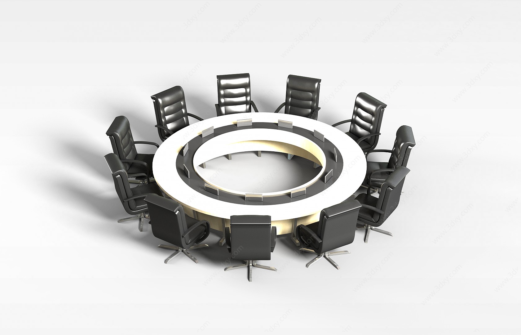 圆形会议桌3D模型
