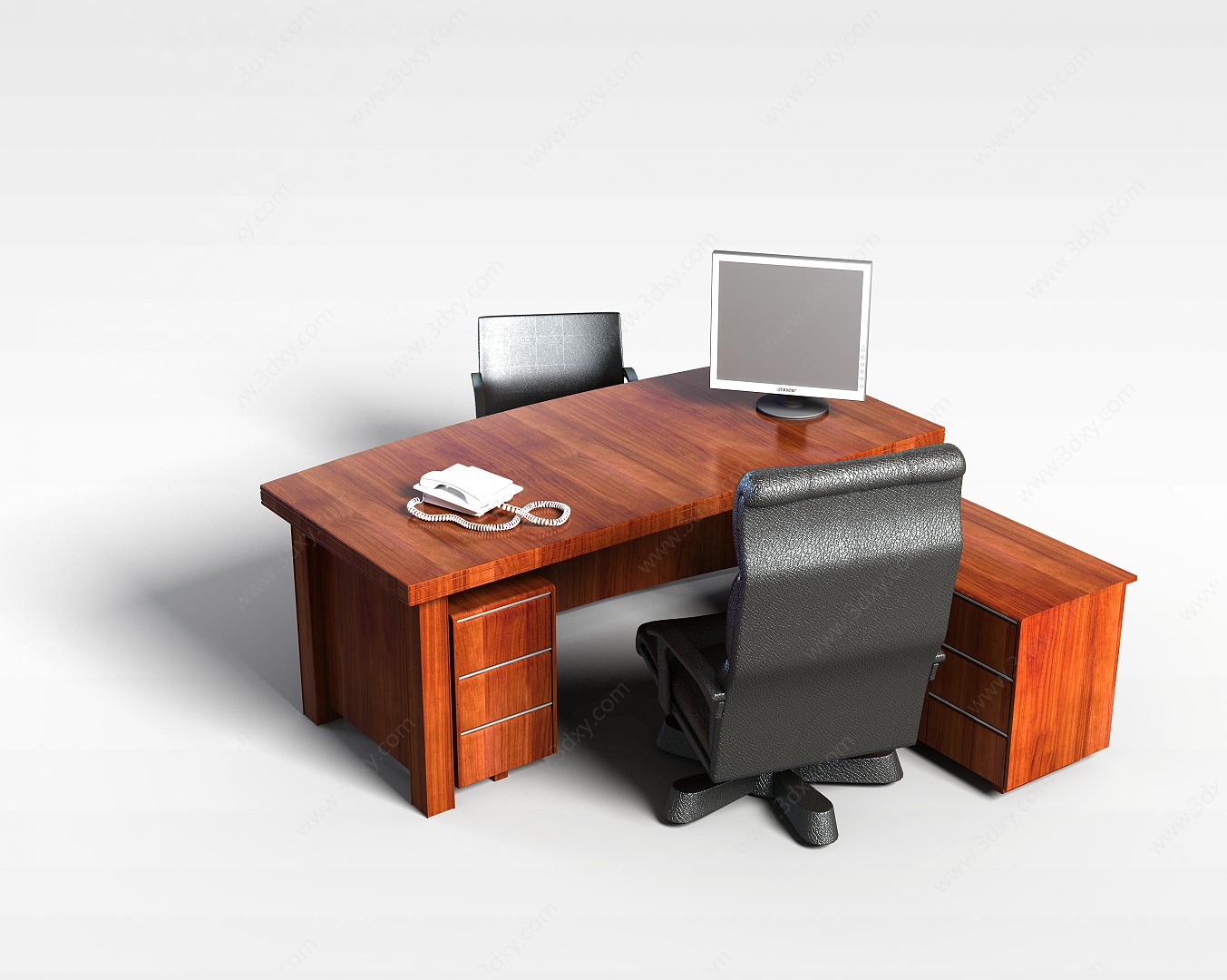 老板桌椅3D模型