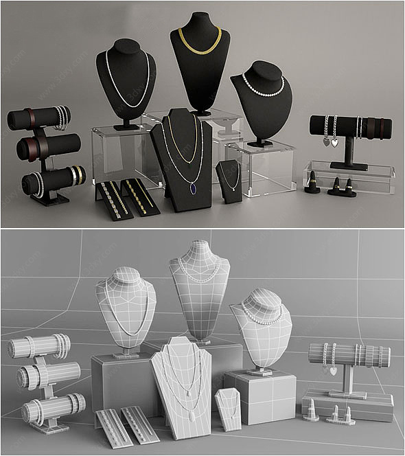 珠宝展示道具3D模型