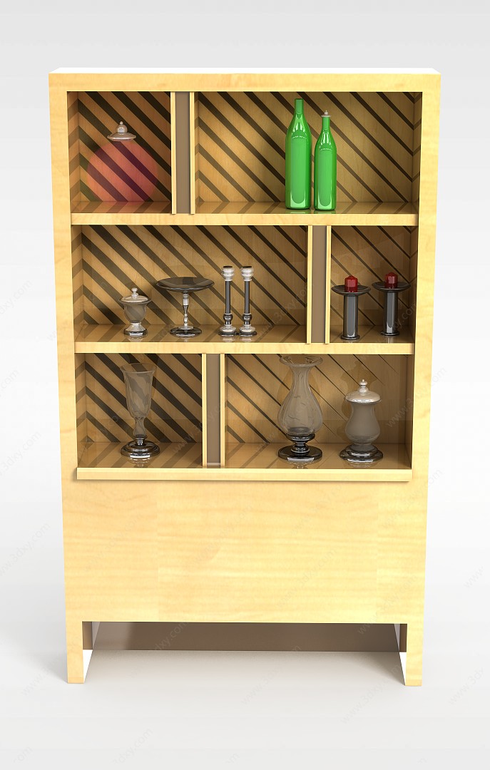 现代酒柜3D模型