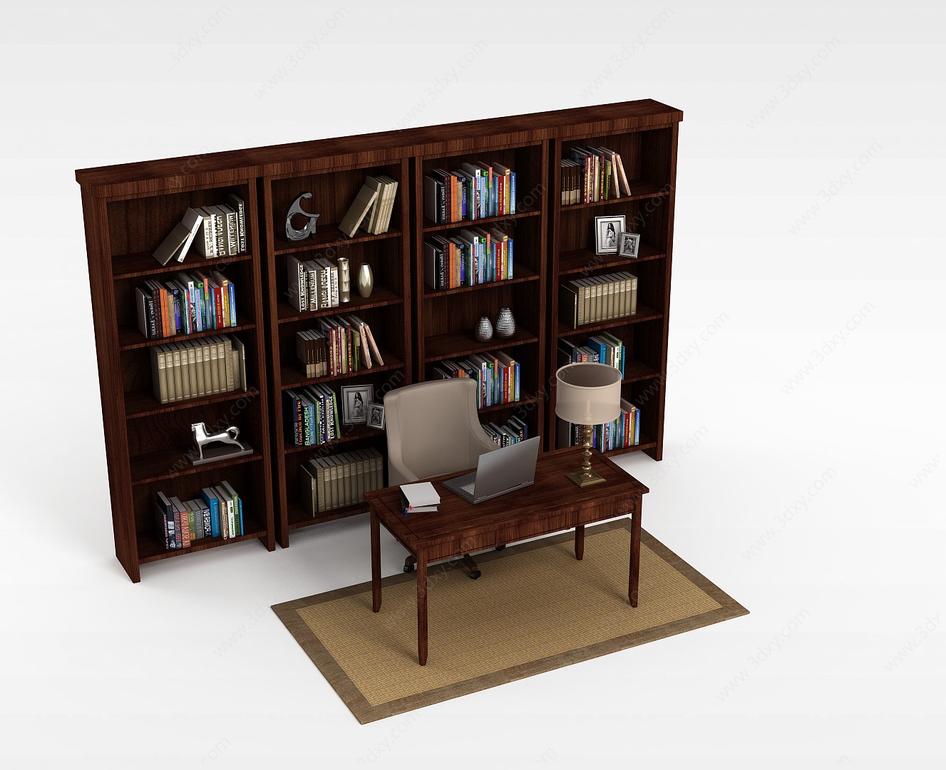 办公室书柜3D模型