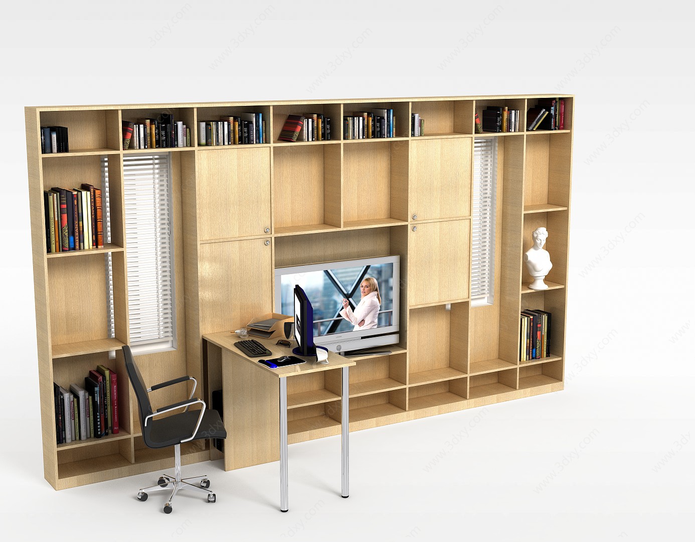 办公室书柜3D模型