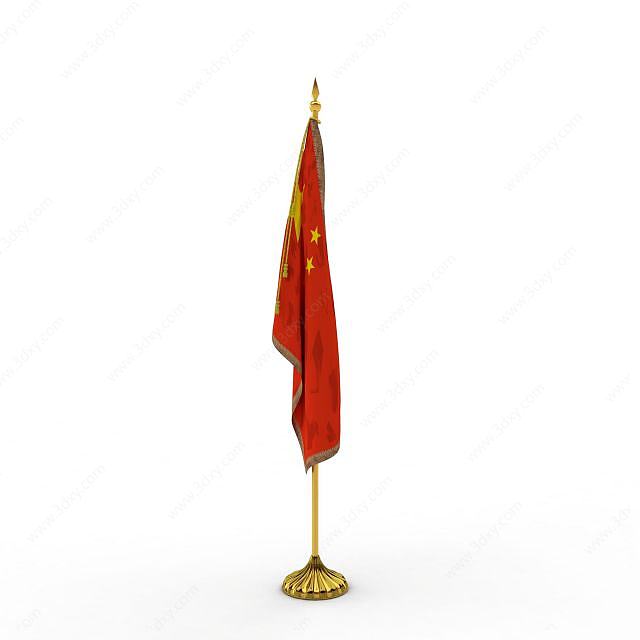 中国国旗摆件3D模型