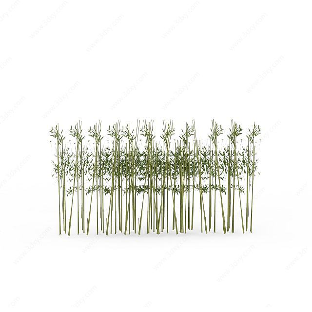 公园竹子3D模型