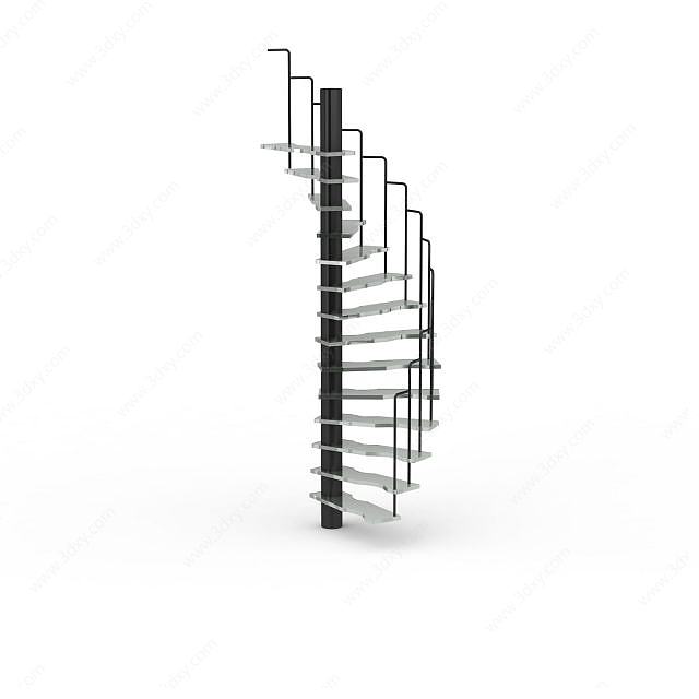 简易旋转楼梯3D模型