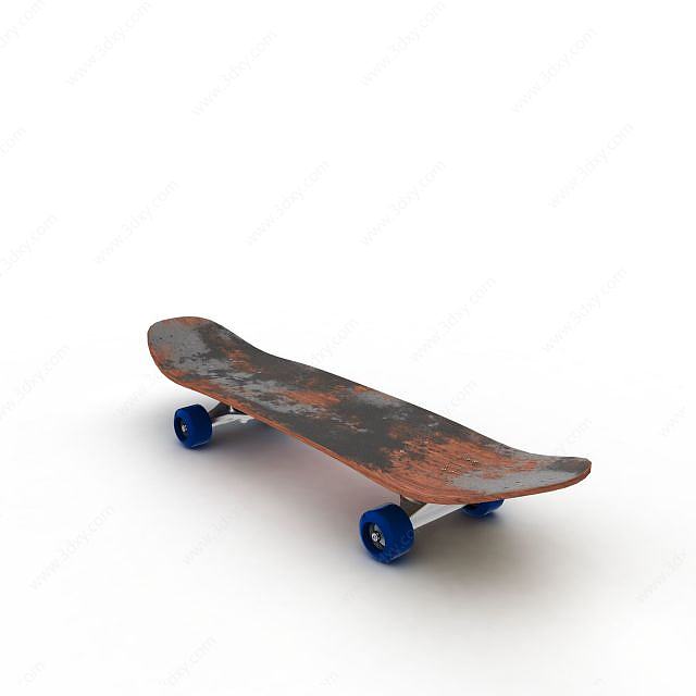 轮滑板3D模型